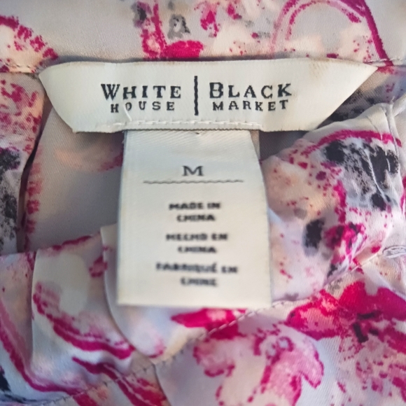 WHITE HOUSE BLACK MARKET PAISLEY PTINT HALTER TOP SIZE M worn once - Picture 3 of 3